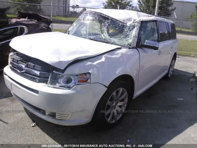 2FMGK5DC3ABA25724 - 2010 FORD FLEX LIMITED WHITE photo 2