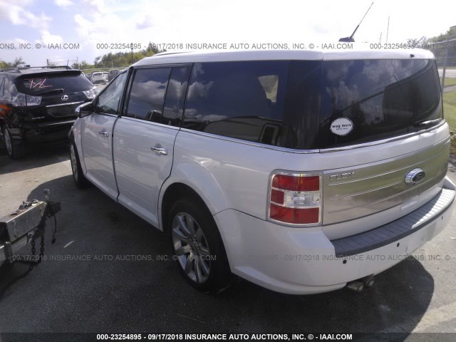 2FMGK5DC3ABA25724 - 2010 FORD FLEX LIMITED WHITE photo 3