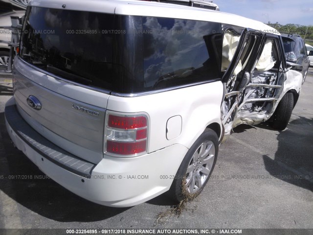 2FMGK5DC3ABA25724 - 2010 FORD FLEX LIMITED WHITE photo 4