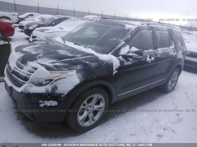 1FM5K7F88DGB59007 - 2013 FORD EXPLORER LIMITED BLACK photo 2