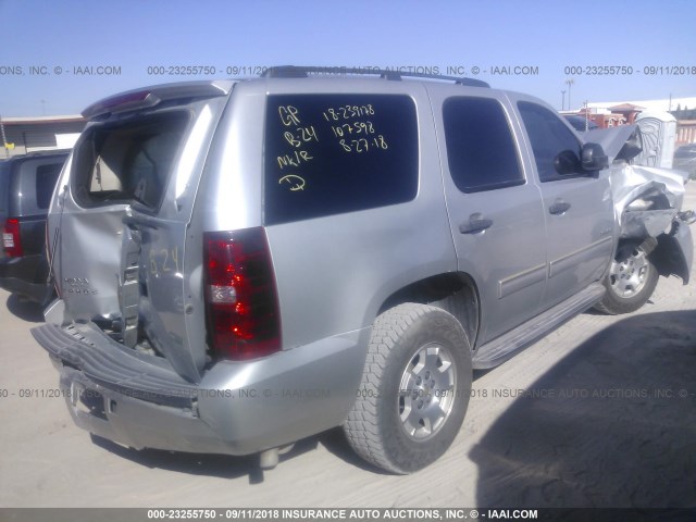 1GNMCAE37AR229586 - 2010 CHEVROLET TAHOE C1500  LS SILVER photo 4