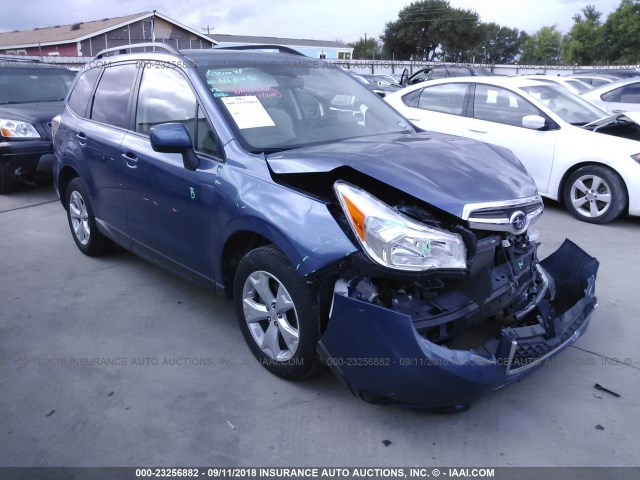JF2SJADC6EH542052 - 2014 SUBARU FORESTER 2.5I PREMIUM 蓝色 照片 1
