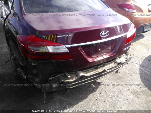 KMHGC4DDXDU239785 - 2013 HYUNDAI GENESIS 3.8L MAROON photo 6