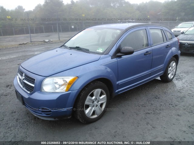 1B3HB48B57D113375 - 2007 DODGE CALIBER SXT BLUE photo 2