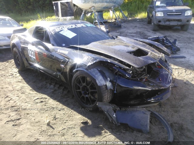 1G1YV2D77H5112924 - 2017 CHEVROLET CORVETTE GRAND SPORT/1LT BLACK photo 1