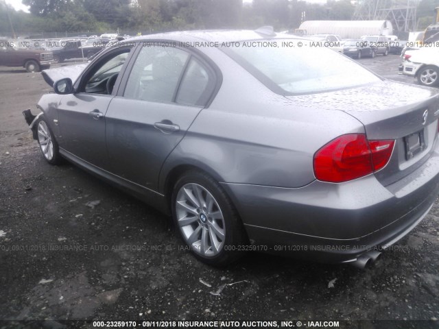 WBAPK5C52BA660614 - 2011 BMW 328 XI SULEV GRAY photo 3