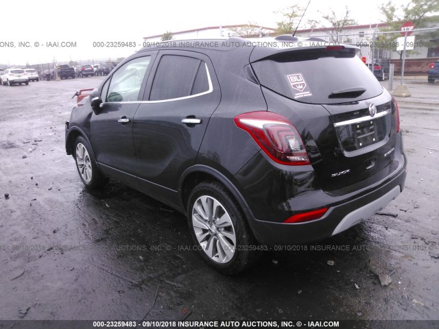 KL4CJBSB1HB013774 - 2017 BUICK ENCORE PREFERRED II BLACK photo 3