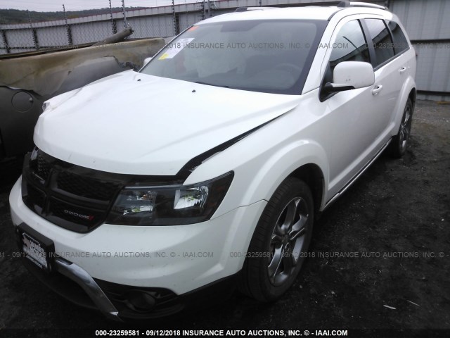 3C4PDCGG8HT555722 - 2017 DODGE JOURNEY CROSSROAD WHITE photo 2