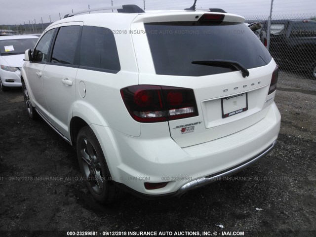 3C4PDCGG8HT555722 - 2017 DODGE JOURNEY CROSSROAD WHITE photo 3