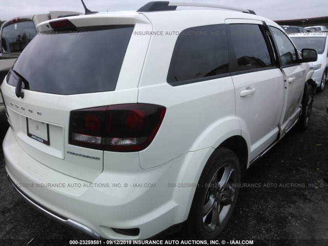 3C4PDCGG8HT555722 - 2017 DODGE JOURNEY CROSSROAD WHITE photo 4