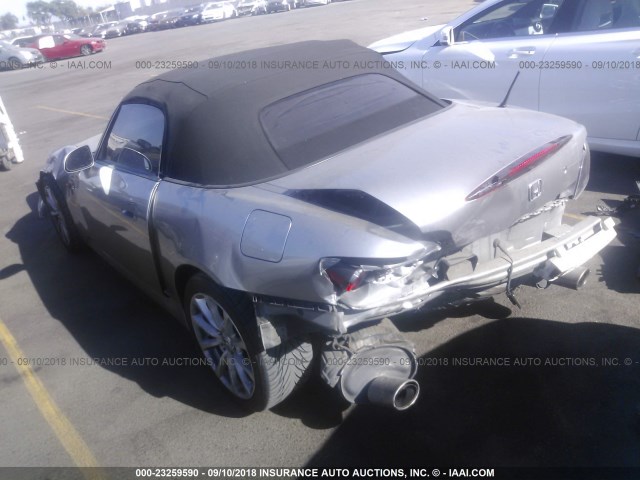 JHMAP21477S003570 - 2007 HONDA S2000 GRAY photo 3