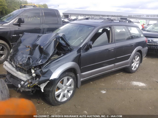 4S4BP61C997346743 - 2009 SUBARU OUTBACK 2.5I BLACK photo 2