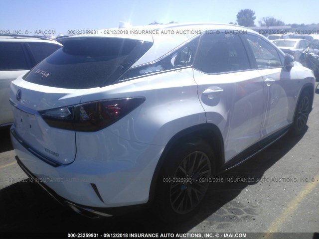 2T2BZMCA2HC073202 - 2017 LEXUS RX 350/BASE/F SPORT WHITE photo 4