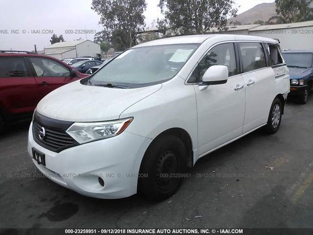 JN8AE2KP7D9066322 - 2013 NISSAN QUEST S/SV/SL/LE WHITE photo 2