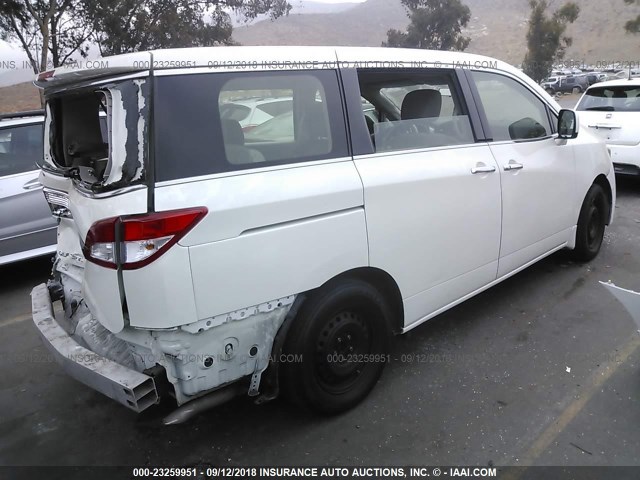 JN8AE2KP7D9066322 - 2013 NISSAN QUEST S/SV/SL/LE WHITE photo 4