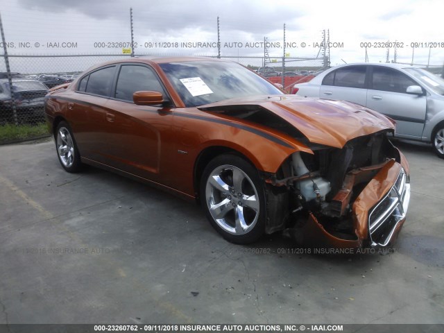 2B3CL5CT4BH514165 - 2011 DODGE CHARGER R/T ORANGE photo 1