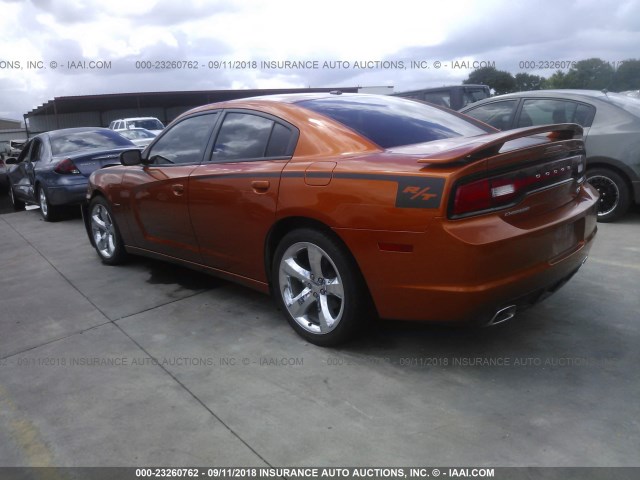 2B3CL5CT4BH514165 - 2011 DODGE CHARGER R/T ORANGE photo 3