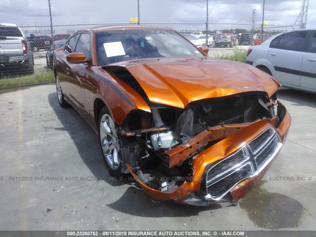 2B3CL5CT4BH514165 - 2011 DODGE CHARGER R/T ORANGE photo 6