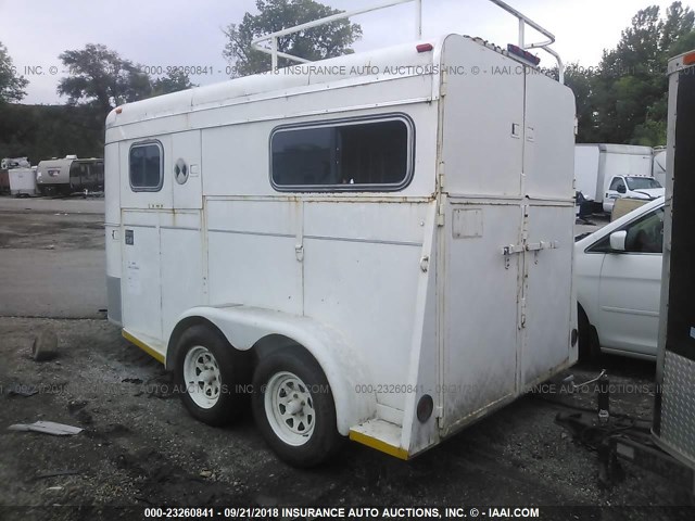 11WDH1320MW176080 - 1991 WEST HORSE TRAILER  WHITE photo 3