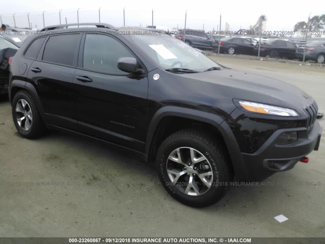 1C4PJMBS3GW331454 - 2016 JEEP CHEROKEE TRAILHAWK BLACK photo 1