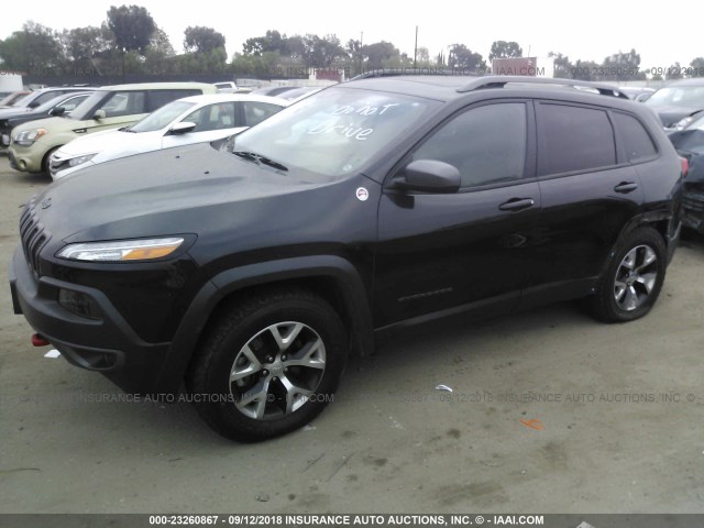 1C4PJMBS3GW331454 - 2016 JEEP CHEROKEE TRAILHAWK BLACK photo 2