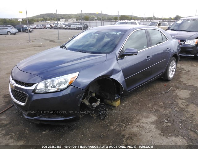 1G11C5SLXFF277592 - 2015 CHEVROLET MALIBU 1LT BLUE photo 2