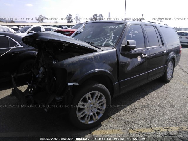 1FMJK1K50BEF36364 - 2011 FORD EXPEDITION EL LIMITED BLACK photo 2