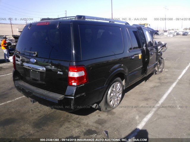 1FMJK1K50BEF36364 - 2011 FORD EXPEDITION EL LIMITED BLACK photo 4