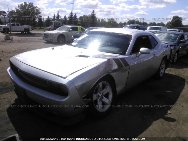 2C3CDYAG2CH293822 - 2012 DODGE CHALLENGER SXT SILVER photo 2