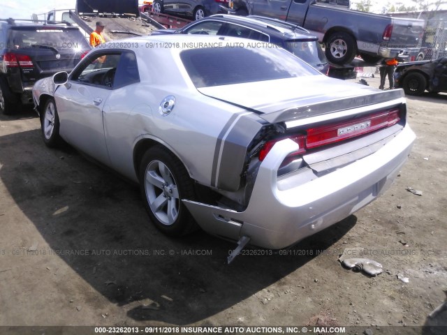 2C3CDYAG2CH293822 - 2012 DODGE CHALLENGER SXT SILVER photo 3