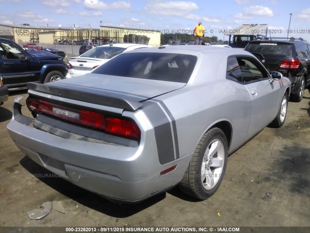 2C3CDYAG2CH293822 - 2012 DODGE CHALLENGER SXT SILVER photo 4