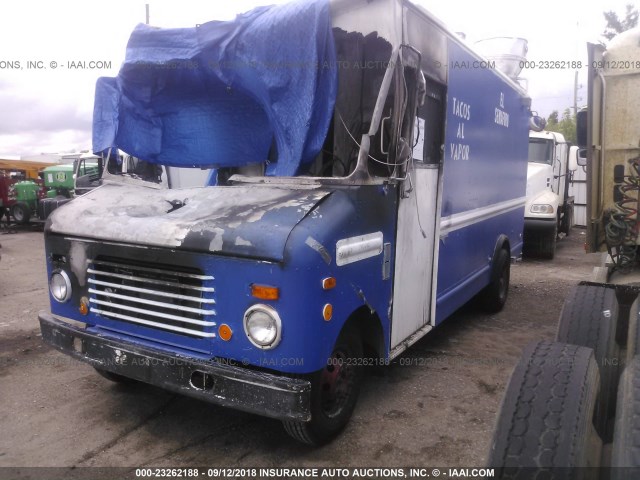 1FCJE39H9HHB43834 - 1987 FORD ECONOLINE E350 COMM STRIPPEDCHASSIS BLUE photo 2