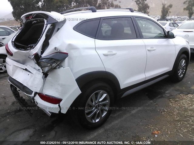 KM8J33A43JU695398 - 2018 HYUNDAI TUCSON SEL/SEL PLUS WHITE photo 4