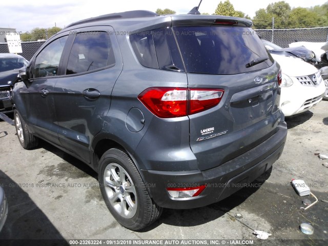 MAJ3P1TE2JC176317 - 2018 FORD ECOSPORT SE GRAY photo 3