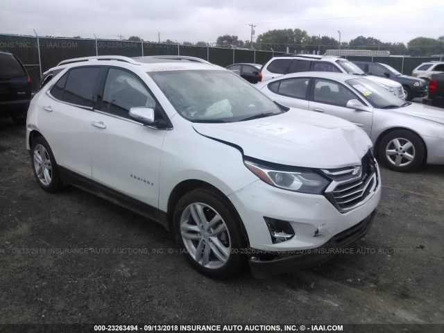 2GNAXMEV8J6231983 - 2018 CHEVROLET EQUINOX PREMIER WHITE photo 1