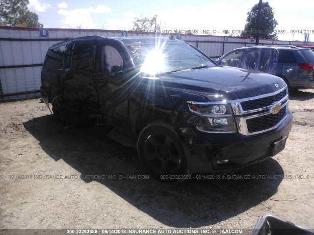 1GNSCJKC0FR124777 - 2015 CHEVROLET SUBURBAN C1500 LT BLACK photo 1