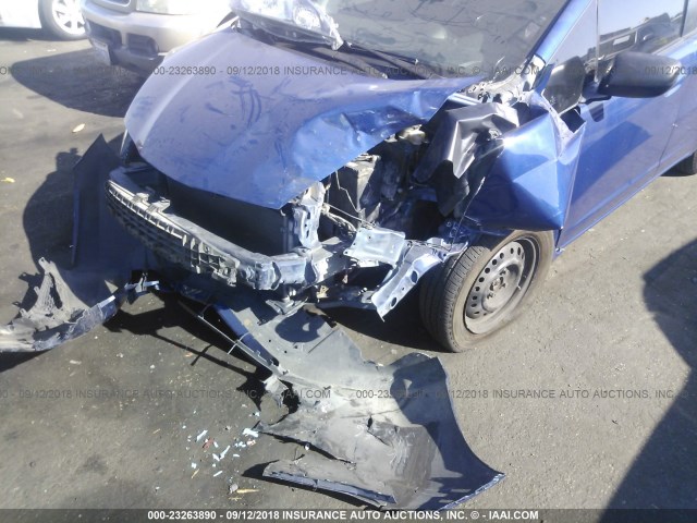 JHMGE8H29AS003536 - 2010 HONDA FIT BLUE photo 6