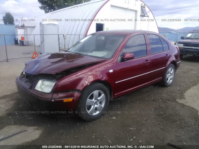 3VWSR69M84M071289 - 2004 VOLKSWAGEN JETTA GLS TDI MAROON photo 2