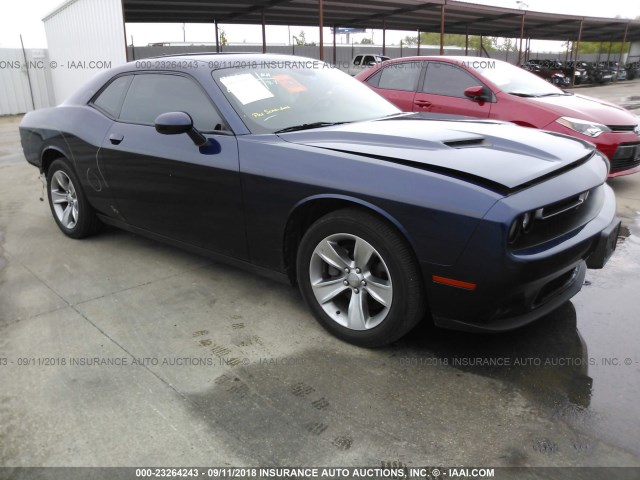 2C3CDZAG6FH819606 - 2015 DODGE CHALLENGER SXT BLUE photo 1