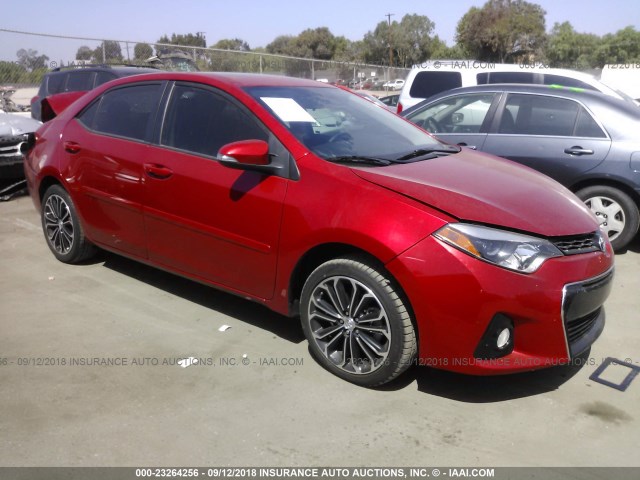 5YFBURHE7FP233101 - 2015 TOYOTA COROLLA L/LE/LE PLS/PRM/S/S PLS RED photo 1