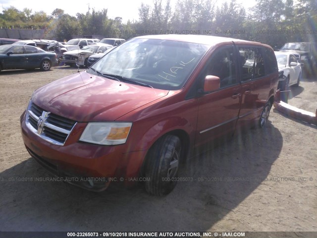 2D8HN54P38R742873 - 2008 DODGE GRAND CARAVAN SXT ORANGE photo 2