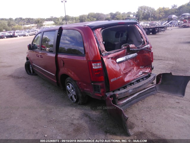 2D8HN54P38R742873 - 2008 DODGE GRAND CARAVAN SXT ORANGE photo 3