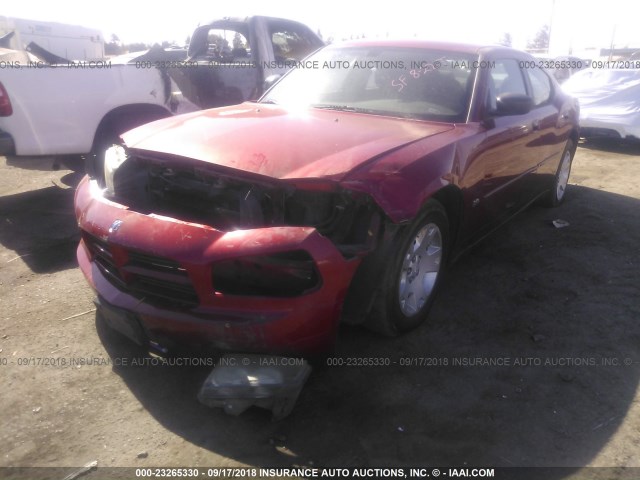 2B3KA43G36H317203 - 2006 DODGE CHARGER SE/SXT RED photo 2