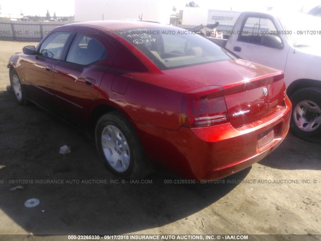 2B3KA43G36H317203 - 2006 DODGE CHARGER SE/SXT RED photo 3