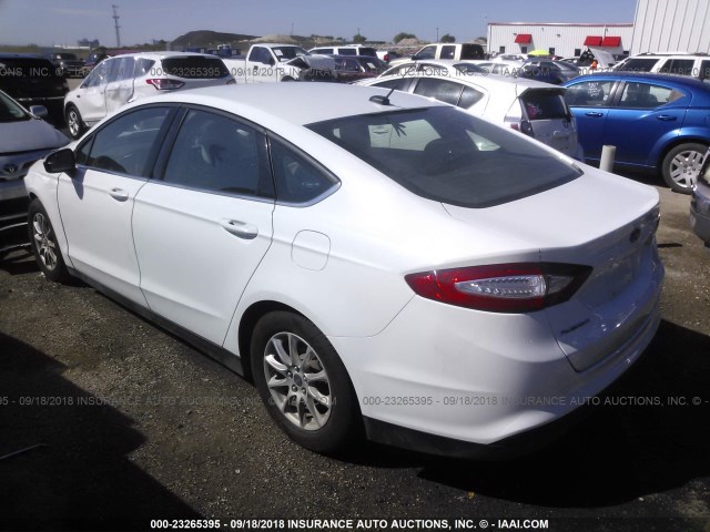 1FA6P0G77F5106763 - 2015 FORD FUSION S WHITE photo 3