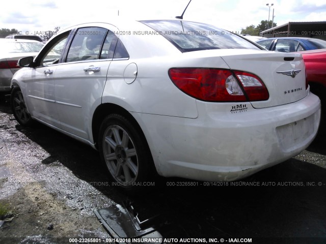 1C3LC66M47N689155 - 2007 CHRYSLER SEBRING LIMITED WHITE photo 3