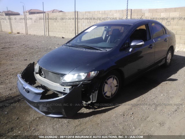 JHMFA3F24AS004137 - 2010 HONDA CIVIC HYBRID GRAY photo 2