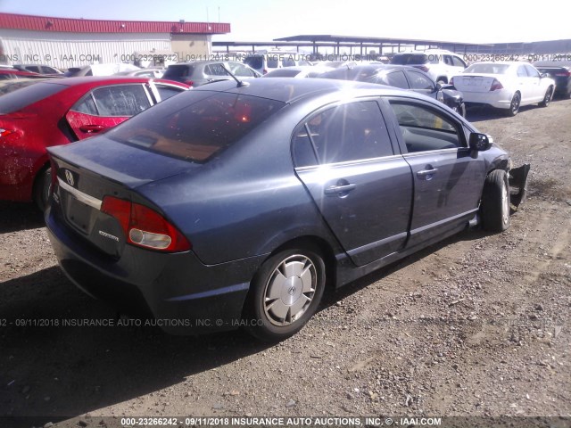 JHMFA3F24AS004137 - 2010 HONDA CIVIC HYBRID GRAY photo 4