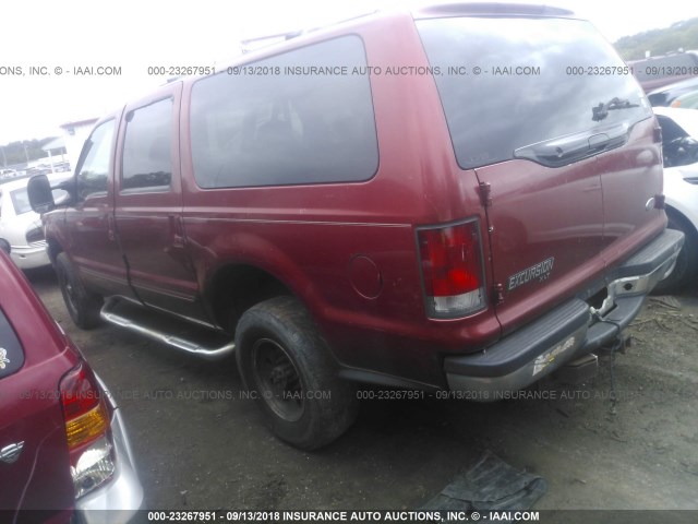 1FMNU41S6YEA26064 - 2000 FORD EXCURSION XLT RED photo 3