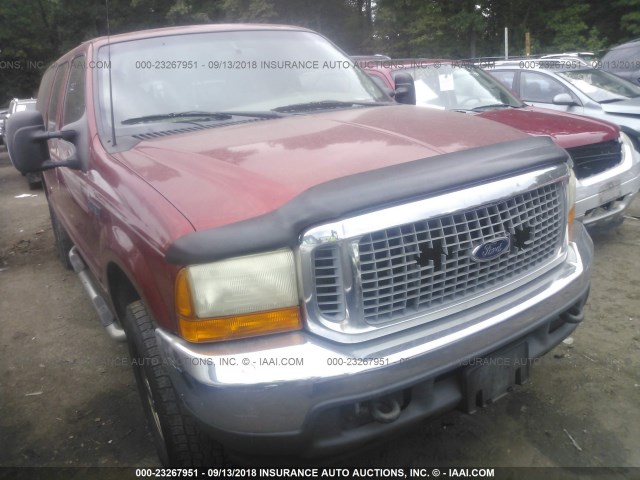 1FMNU41S6YEA26064 - 2000 FORD EXCURSION XLT RED photo 6